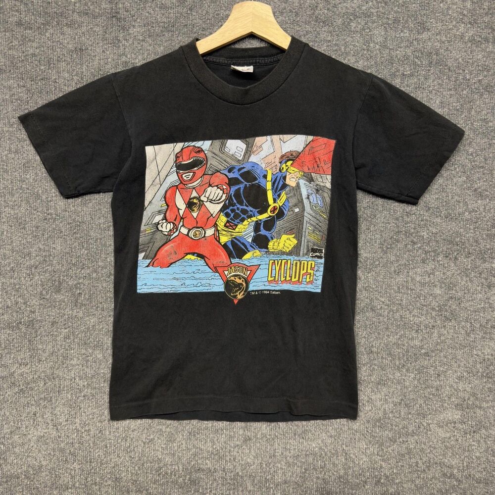 Vintage Anvil Shirt Youth Large X-Men Cyclops Power Rangers Jason Graphic T 1994